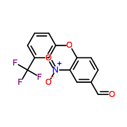 3-NITRO-4-[3-(TRIFLUOROMETHYL)PHENOXY]BENZALDEHYD结构式