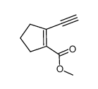 1-Cyclopentene-1-carboxylic acid, 2-ethynyl-, methyl ester (9CI) structure