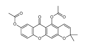 (5-acetyloxy-2,2-dimethyl-6-oxopyrano[3,2-b]xanthen-8-yl) acetate Structure
