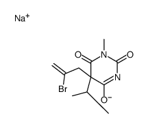 sodium 5-(2-bromoallyl)-5-isopropyl-1-methylbarbiturate结构式