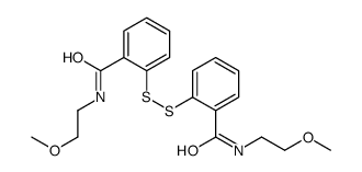 N-(2-methoxyethyl)-2-[2-(2-methoxyethylcarbamoyl)phenyl]disulfanyl-ben zamide结构式
