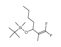tert-butyl((1,1-difluoro-2-methylhept-1-en-3-yl)oxy)dimethylsilane结构式