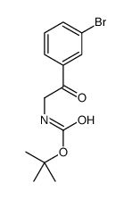 [2-(3-BROMO-PHENYL)-2-OXO-ETHYL]-CARBAMIC ACID TERT-BUTYL ESTER Structure