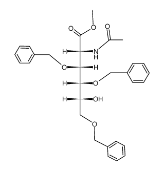 2-Acetylamino-3-O,4-O,6-O-tribenzyl-2-deoxy-D-gluconic acid methyl ester picture