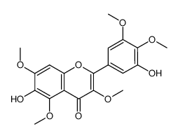 6-Hydroxy-2-(3-hydroxy-4,5-dimethoxyphenyl)-3,5,7-trimethoxy-4H-1-benzopyran-4-one Structure