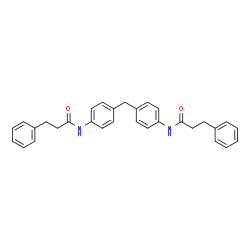 3-phenyl-N-(4-{4-[(3-phenylpropanoyl)amino]benzyl}phenyl)propanamide结构式
