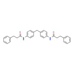 3-phenyl-N-(4-{4-[(3-phenylpropanoyl)amino]benzyl}phenyl)propanamide structure