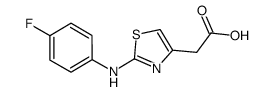 2-{2-[(4-fluorophenyl)amino]-1,3-thiazol-4-yl}acetic acid Structure