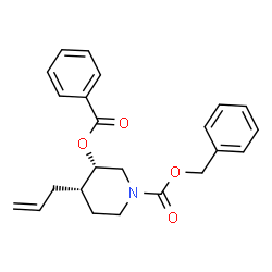 Cis-benzyl 4-allyl-3-(benzoyloxy)piperidine-1-carboxylate Structure