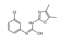 1-(3-chlorophenyl)-3-(4,5-dimethyl-1,3-oxazol-2-yl)urea结构式