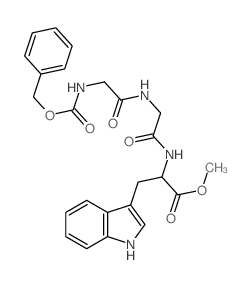 methyl 3-(1H-indol-3-yl)-2-[[2-[(2-phenylmethoxycarbonylaminoacetyl)amino]acetyl]amino]propanoate Structure