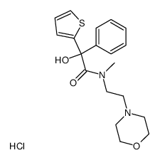 Phenyl-2 alpha-thienyl-2 hydroxy-2 N-(morpholino-2 ethyl)N-methylaceta mide chlorhydrate Structure