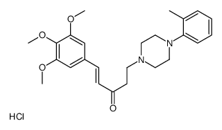 (E)-5-[4-(2-methylphenyl)piperazin-1-yl]-1-(3,4,5-trimethoxyphenyl)pent-1-en-3-one,hydrochloride结构式