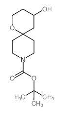 叔-丁基 4-羟基-1-恶-9-氮杂螺-[5.5]十一烷-9-羧酸酯结构式