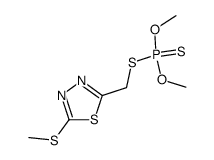 dithiophosphoric acid O,O'-dimethyl ester S-(5-methylsulfanyl-[1,3,4]thiadiazol-2-ylmethyl) ester Structure