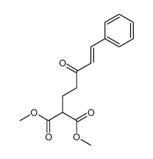 dimethyl 2-(3-oxo-5-phenylpent-4-enyl)propanedioate结构式