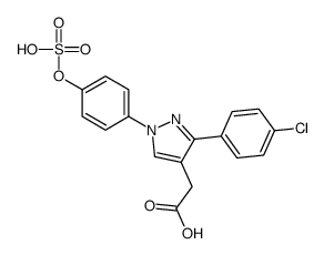 2-[3-(4-chlorophenyl)-1-(4-sulfooxyphenyl)pyrazol-4-yl]acetic acid Structure