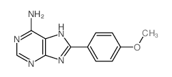 9H-Purin-6-amine,8-(4-methoxyphenyl)-结构式
