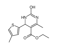 ethyl 6-methyl-4-(4-methylthiophen-2-yl)-2-oxo-3,4-dihydro-1H-pyrimidine-5-carboxylate结构式