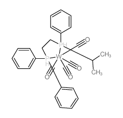 carbon monoxide,diphenyl-[2-[phenyl(propan-2-yl)phosphaniumyl]ethyl]phosphanium,tungsten Structure