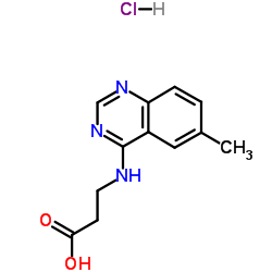 N-(6-Methyl-4-quinazolinyl)-β-alanine hydrochloride (1:1)结构式