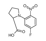 (2S)-1-(5-fluoro-2-nitrophenyl)pyrrolidine-2-carboxylic acid结构式