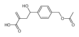4-(4-acetoxymethylphenyl)-4-hydroxy-2-methylenebutanoic acid Structure