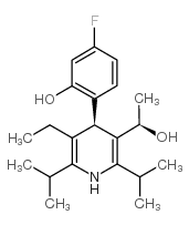 3-Pyridinemethanol, 5-ethyl-4-(4-fluoro-2-hydroxyphenyl)-a-methyl-2,6-bis(1-methylethyl)-, (aR,4R)- (9CI) structure