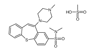 N,N-dimethyl-5-(4-methylpiperazin-4-ium-1-yl)benzo[b][1]benzothiepine-3-sulfonamide,methanesulfonate结构式