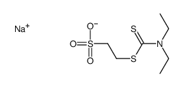 sodium 2-[[(diethylamino)thioxomethyl]thio]ethanesulphonate Structure