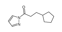 1H-Pyrazole,1-(3-cyclopentyl-1-oxopropyl)-(9CI)结构式