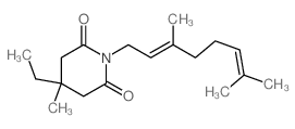 2,6-Piperidinedione,1-(3,7-dimethyl-2,6-octadienyl)-4-ethyl-4-methyl-, (E)- (9CI) Structure