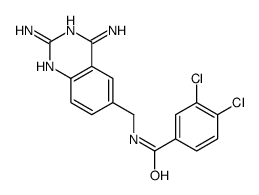 3,4-dichloro-N-[(2,4-diaminoquinazolin-6-yl)methyl]benzamide Structure