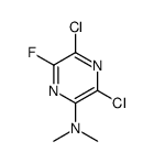 3,5-dichloro-6-fluoro-N,N-dimethylpyrazin-2-amine结构式