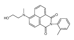 6-[2-hydroxyethyl(methyl)amino]-2-(2-methylphenyl)benzo[de]isoquinoline-1,3-dione结构式