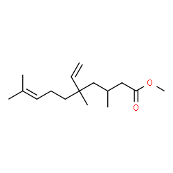 5-Ethenyl-3,5,9-trimethyl-8-decenoic acid methyl ester structure