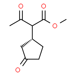 Cyclopentaneacetic acid,-alpha--acetyl-3-oxo-, methyl ester, (1R)- (9CI)结构式