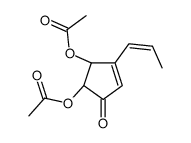 [(1R,5S)-5-acetyloxy-4-oxo-2-prop-1-enylcyclopent-2-en-1-yl] acetate结构式