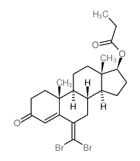 6- (Dibromomethylene)-17-.beta.-(1-oxo-propoxy)androst-4-en-3-one Structure