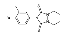 2-(4-bromo-3-methylphenyl)-5,6,7,8-tetrahydro-[1,2,4]triazolo[1,2-a]pyridazine-1,3-dithione结构式