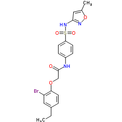 2-(2-Bromo-4-ethylphenoxy)-N-{4-[(5-methyl-1,2-oxazol-3-yl)sulfamoyl]phenyl}acetamide结构式