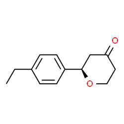 4H-Pyran-4-one,2-(4-ethylphenyl)tetrahydro-,(2R)-(9CI)结构式