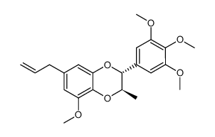 (2R)-2,3-Dihydro-5-methoxy-3β-methyl-7-(2-propenyl)-2α-(3,4,5-trimethoxyphenyl)-1,4-benzodioxin Structure
