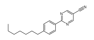 2-(4-heptylphenyl)pyrimidine-5-carbonitrile结构式