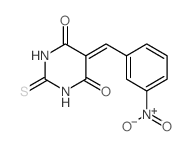 5-[(3-nitrophenyl)methylidene]-2-sulfanylidene-1,3-diazinane-4,6-dione Structure