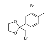 2-(bromomethyl)-2-(3-bromo-4-methylphenyl)-1,3-dioxolane Structure