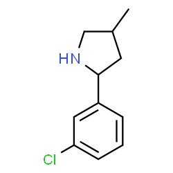 Pyrrolidine, 2-(3-chlorophenyl)-4-methyl- (9CI) structure