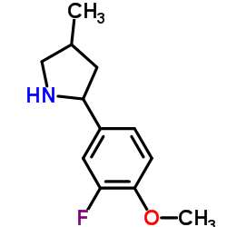 Pyrrolidine, 2-(3-fluoro-4-methoxyphenyl)-4-methyl- (9CI) Structure