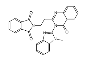 2-[2-[3-(1-methylbenzimidazol-2-yl)-4-oxoquinazolin-2-yl]ethyl]isoindole-1,3-dione结构式