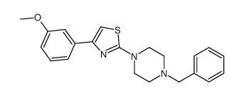 Piperazine, 1-[4-(3-methoxyphenyl)-2-thiazolyl]-4-(phenylmethyl)- (9CI) picture